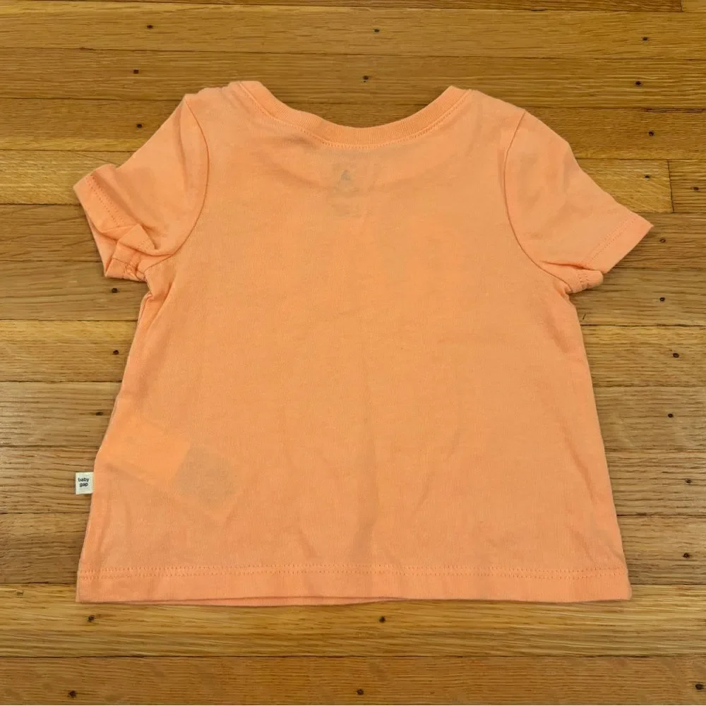 Gap orange tie dye letters short sleeve tee shirt NWT